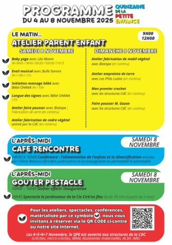 programme quinzaine de la petite enfance